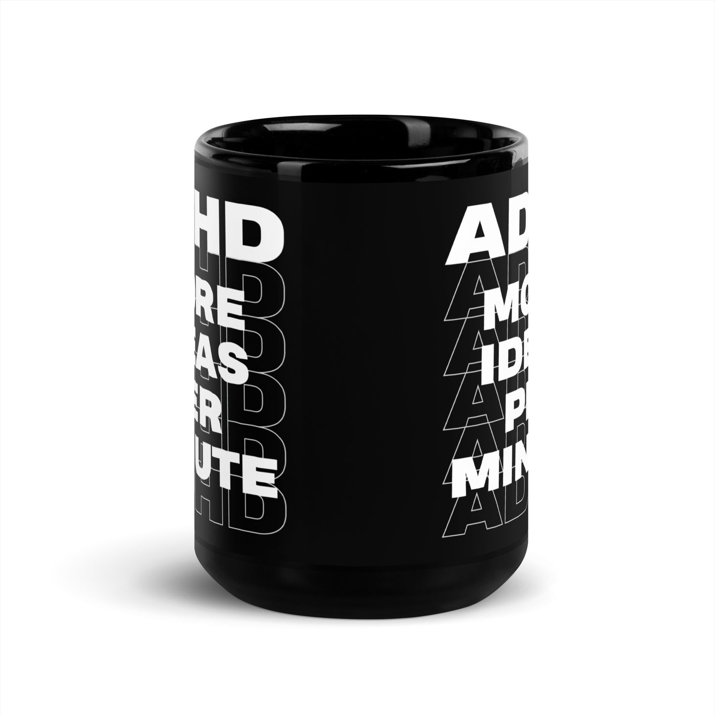 ADHD Black Glossy Mug