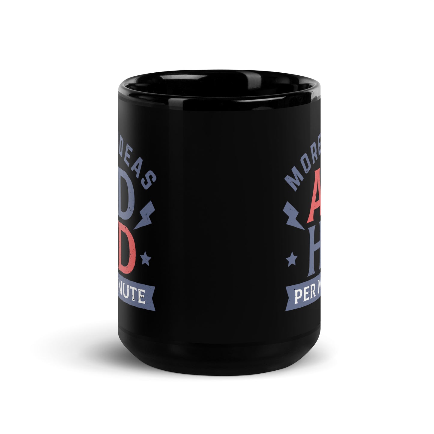 ADHD Black Glossy Mug