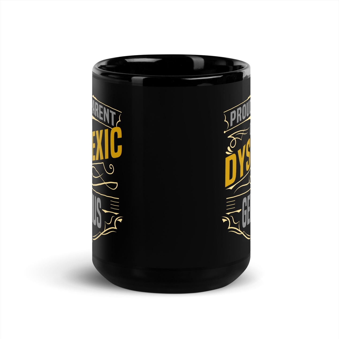 Dyslexia Black Glossy Mug