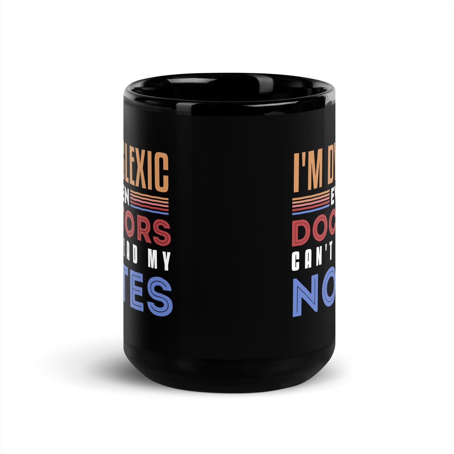 Dyslexia Black Glossy Mug