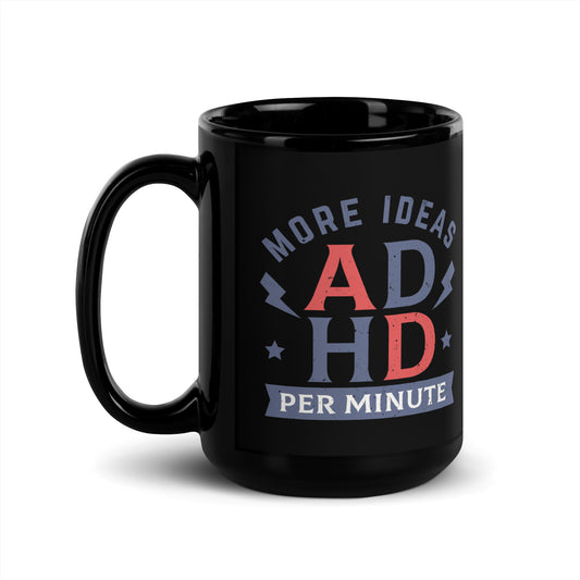 ADHD Black Glossy Mug