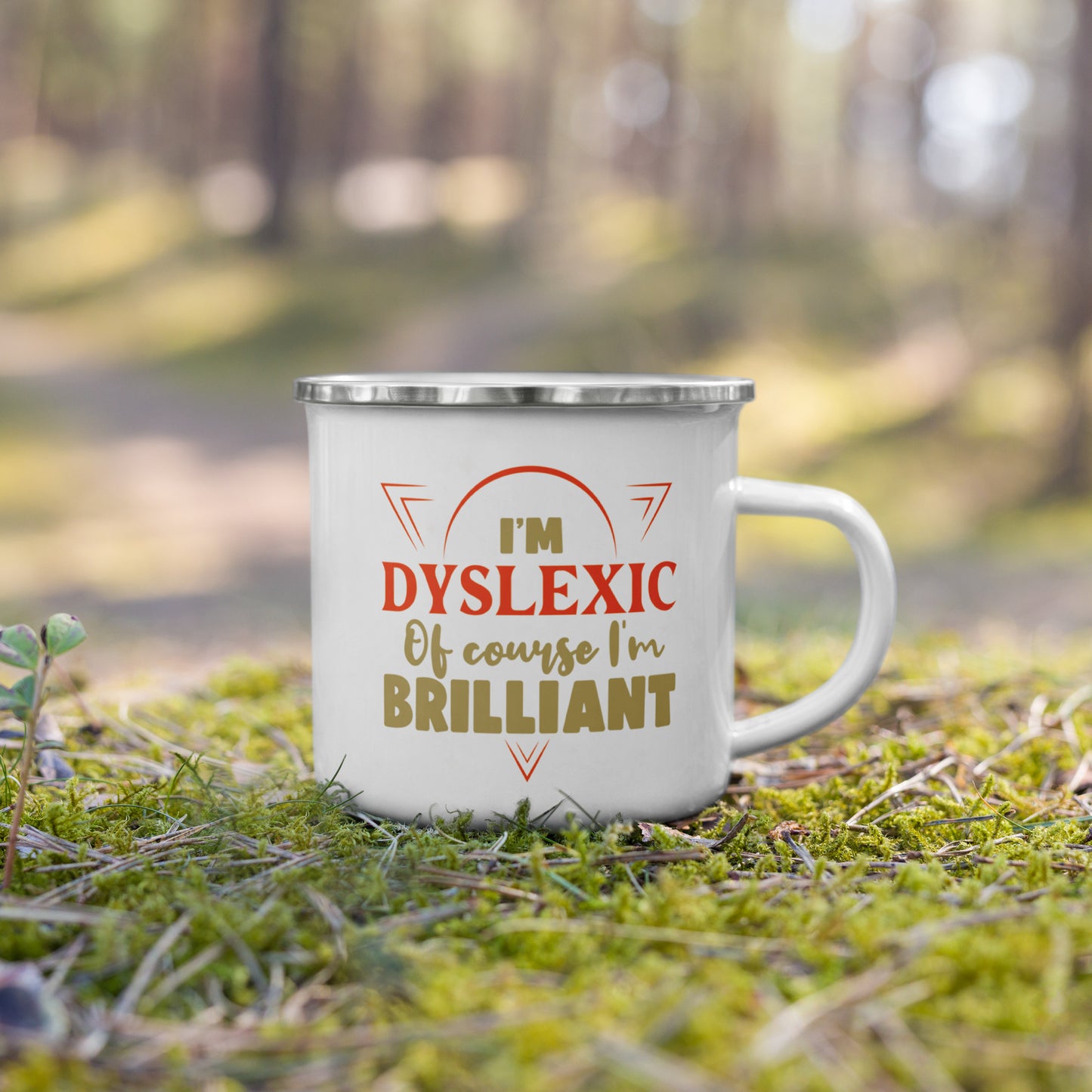 Dyslexia Enamel Mug 12 oz