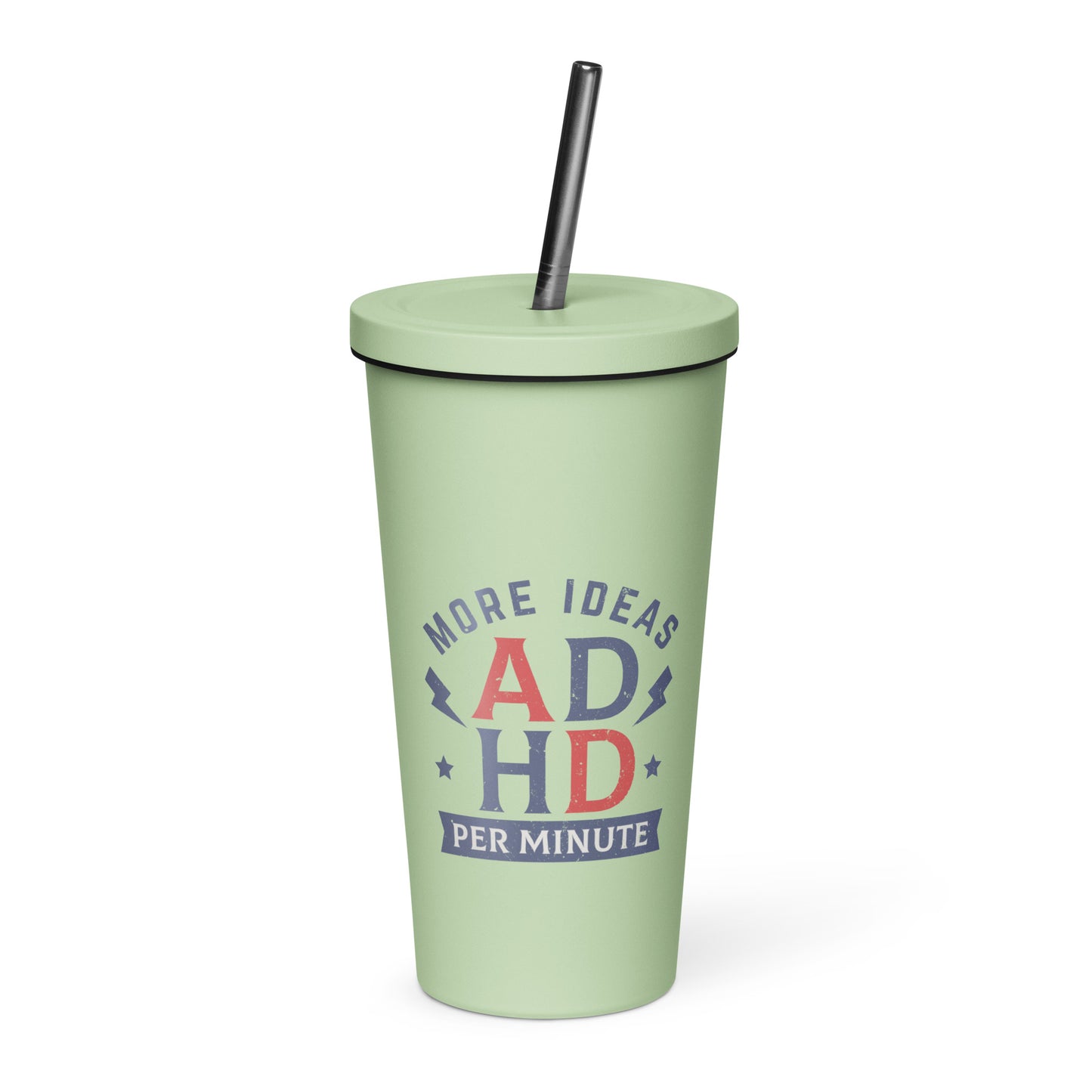 ADHD Insulated tumbler with a straw