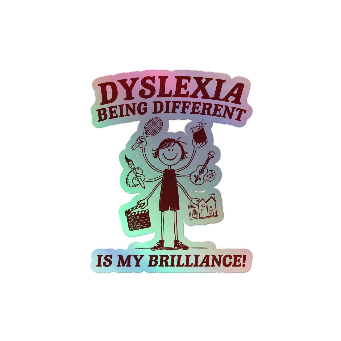 Dyslexia Holographic stickers