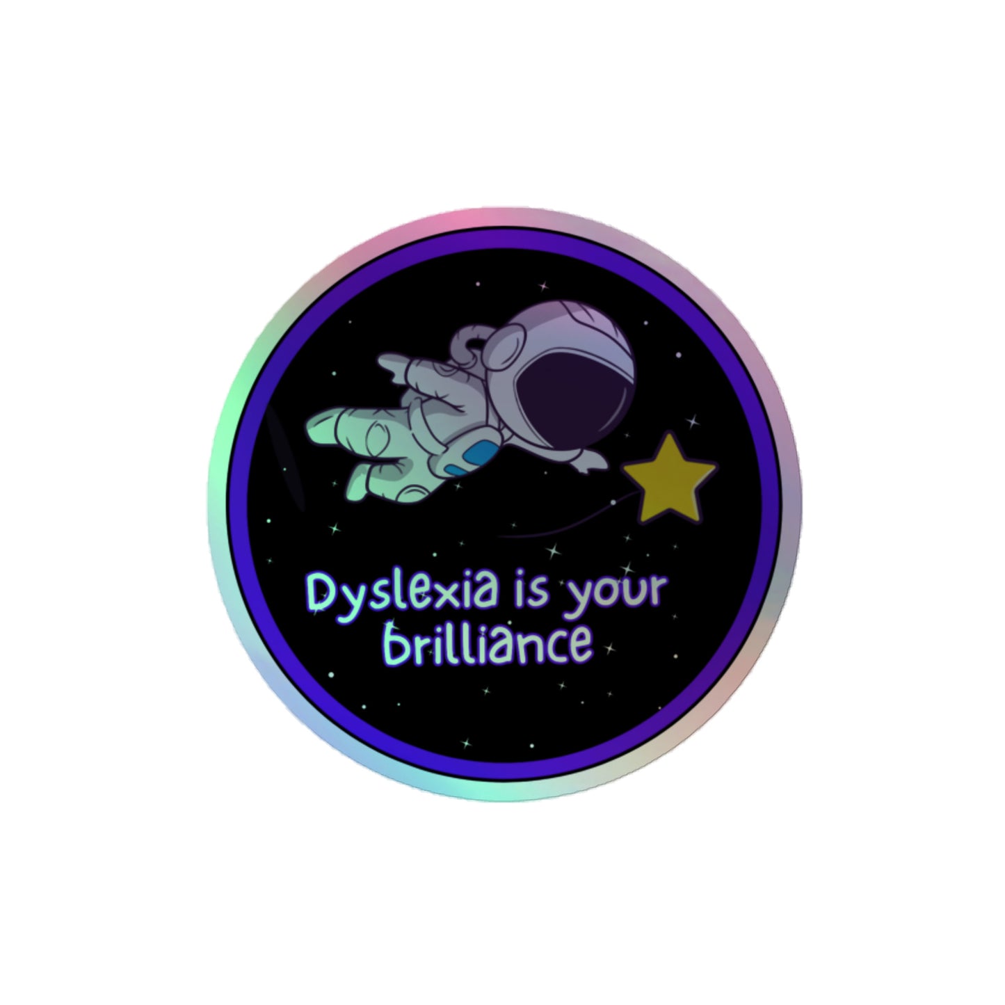 Dyslexia Holographic stickers