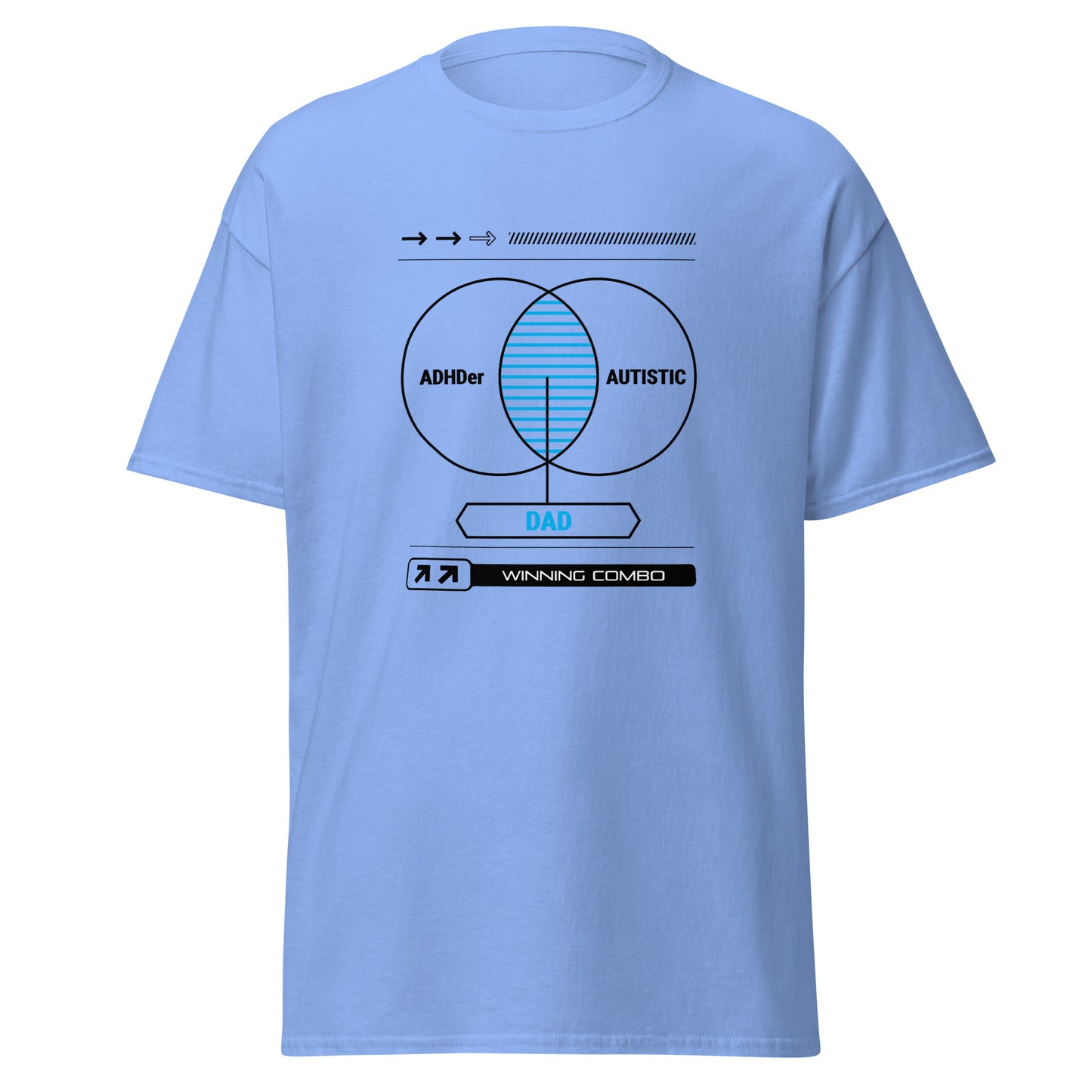 T-shirt ADHD + Autistic + Dad